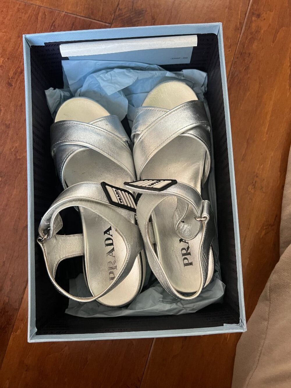 Vintage Prada Calzature Donna Sandals (Silver) - Picture 7 of 7